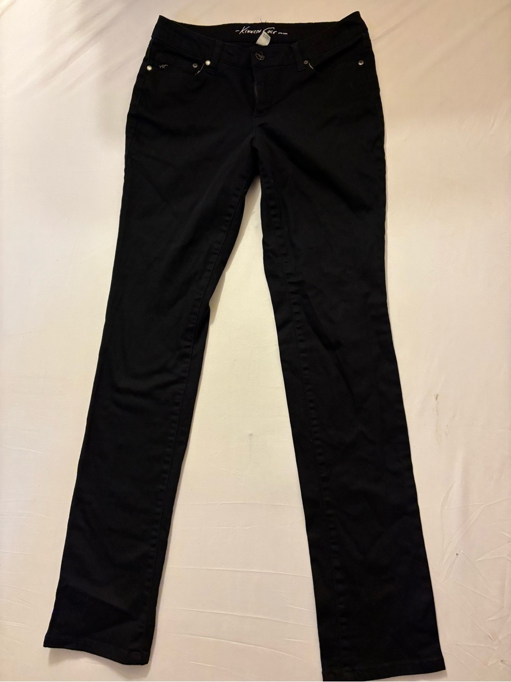 Kenneth Cole Women's Black Straight-Leg Jeans